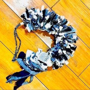 World market Raglan style dog toy animal pups puppy blue white farmhouse…